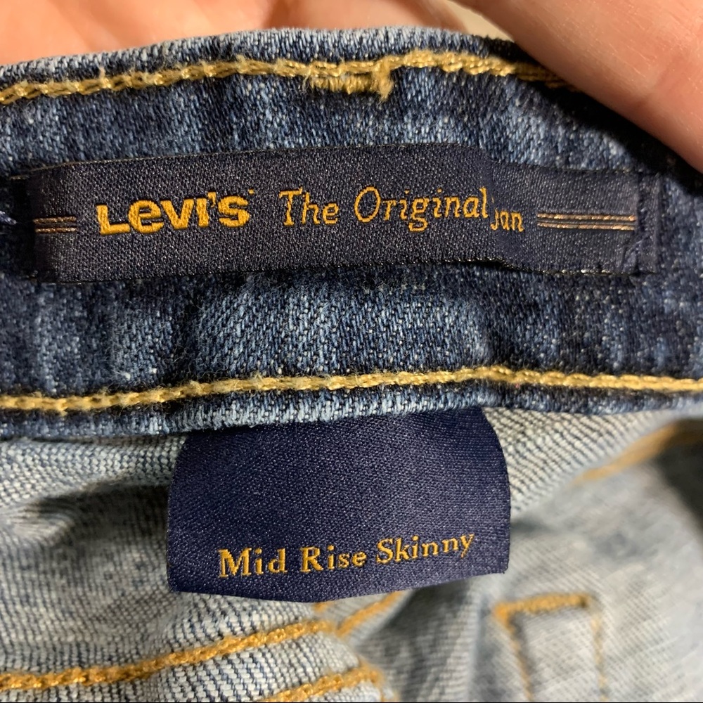 Levi’s Mid Rise Skinny denim jeans Sz 14 M - Picture 12 of 15